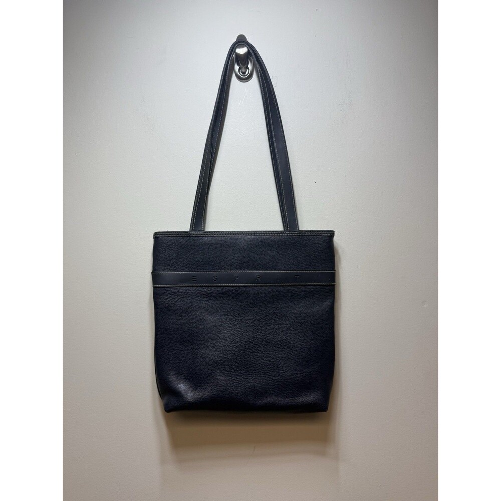 Esprit Women Shoulder Crossbody Bag Medium Sized Blue Purse Vintage Leather